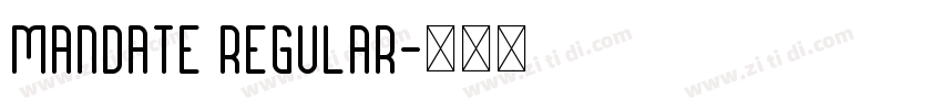 Mandate Regular字体转换